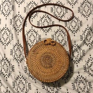 Weaved boho shoulder purse brand new
